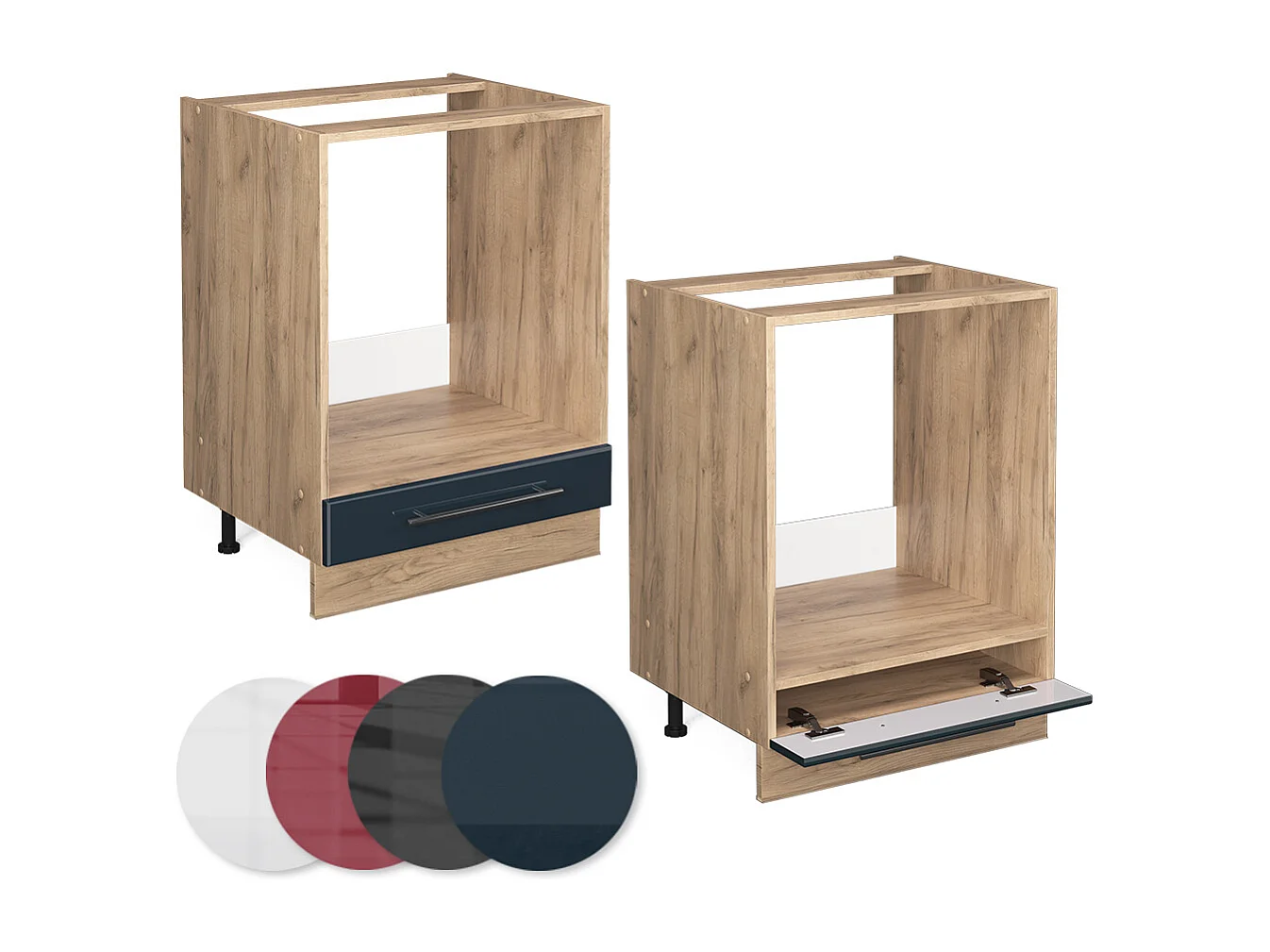 Mobile per forno da incasso blu scuro lucido 60x60x82 fame-line