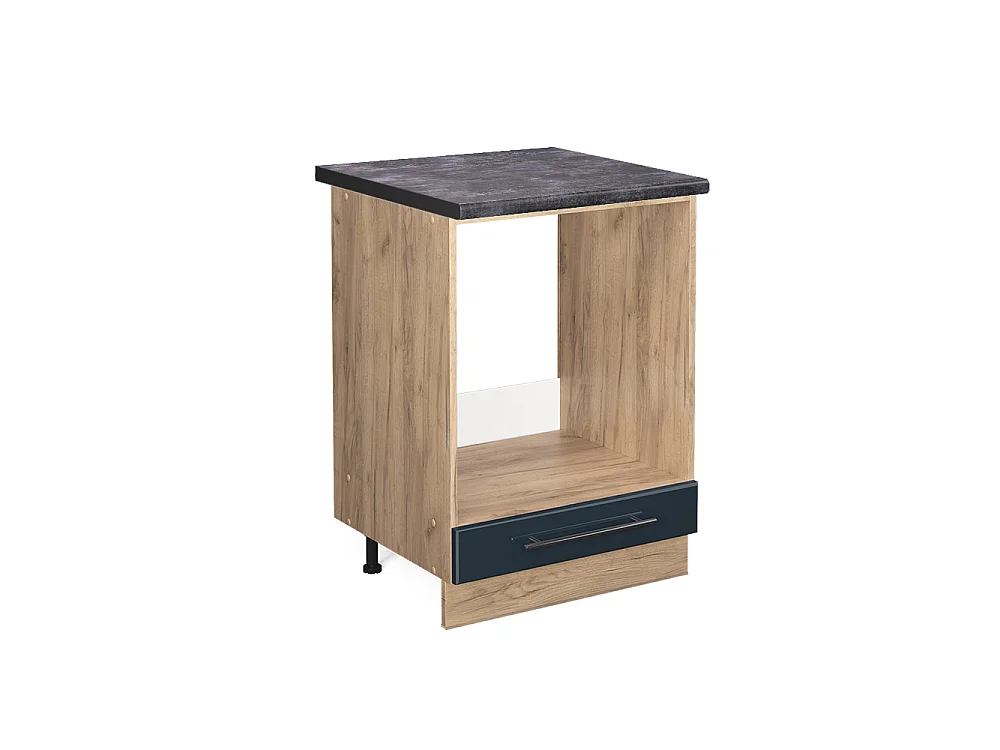 Herdumbauschrank dunkelblau hochglanz 60x60x82 fame-line