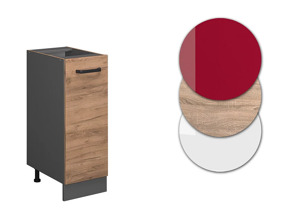 Meuble de cuisine chêne de force doré 30x60x81.6 r-line