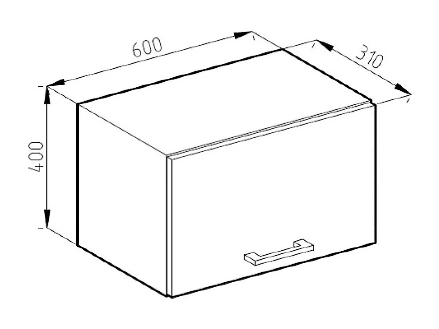 Hängeschrank sonoma 60x31x40 r-line