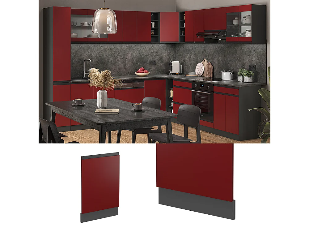 Panel frontal rojo 45x1.6x57.2 r-line