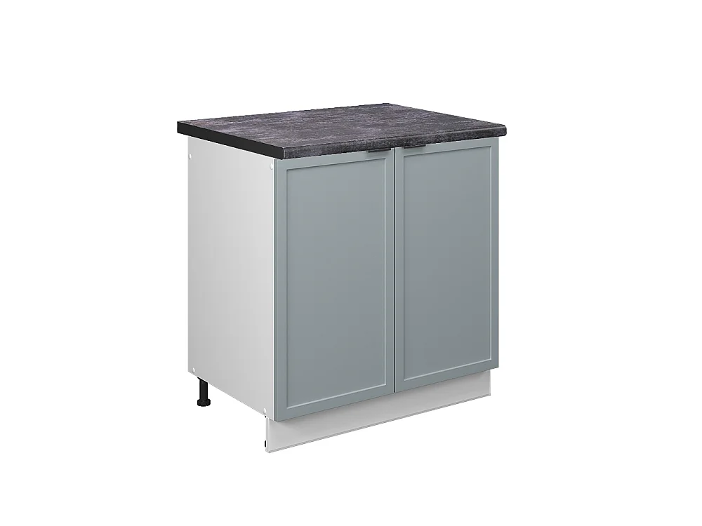Meuble bas sous-évier bleu clair-gris 80x60x82 fame-line