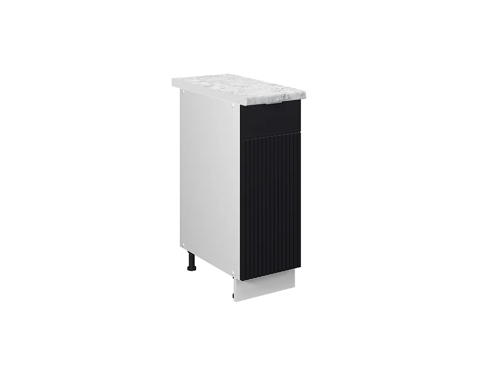 Meuble de cuisine noir rayé 30x60x82 fame-line