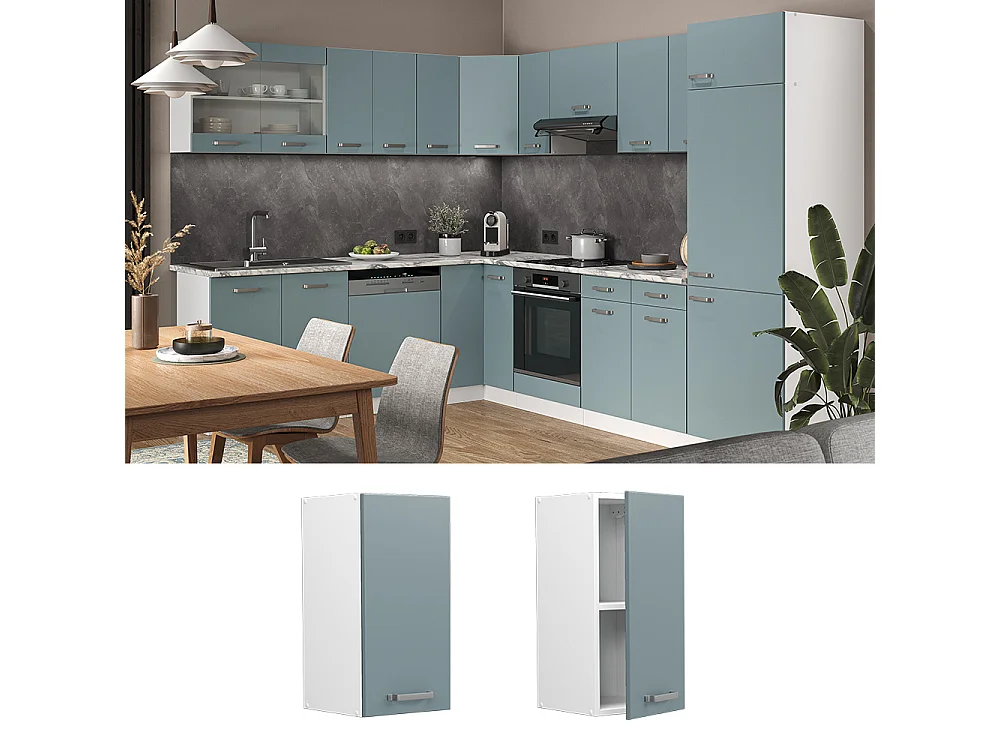 Armario colgante gris azulado 30x31x60 r-line