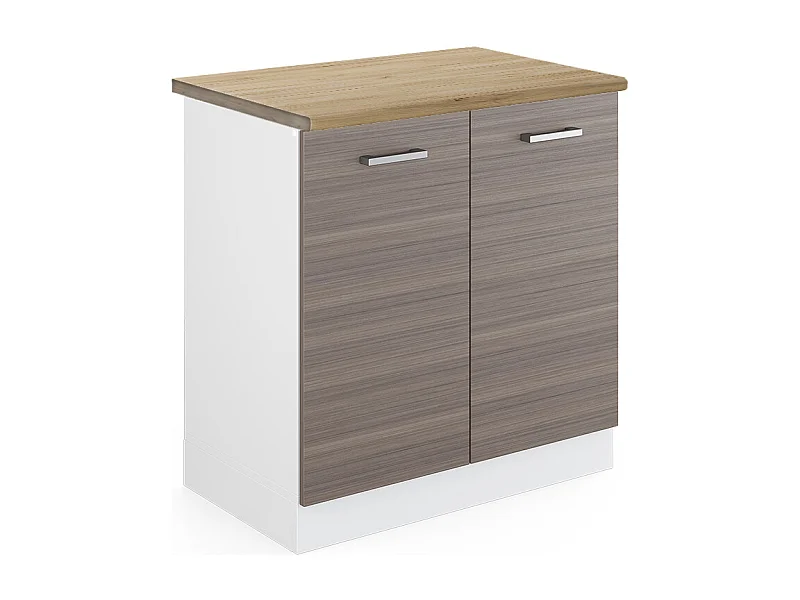 Meuble bas sous-évier gris noble 80x60x81.6 r-line