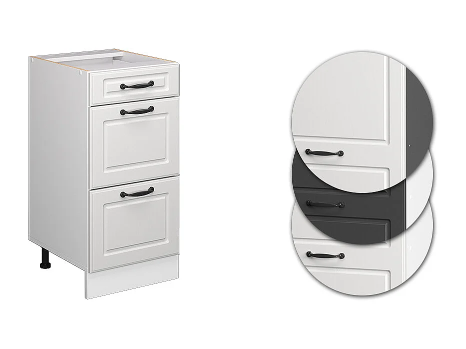 Mueble bajo de cocina blanco casa de campo 40x60x81.6 r-line