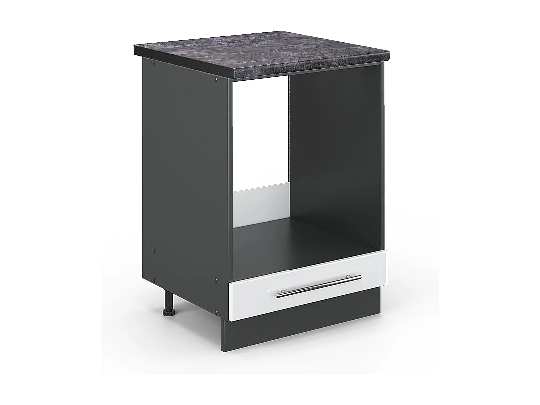 Mobile per forno da incasso bianco lucido 60x60x82 fame-line