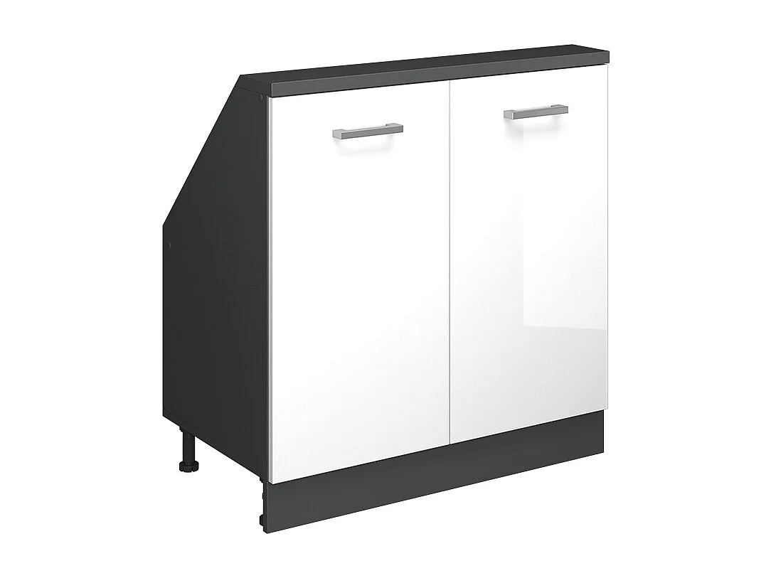 Meuble sous pente blanc haute brillance 80x46x81.6 r-line