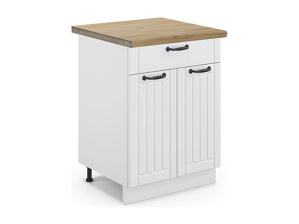 Mueble bajo de cocina blanco casa de campo 60x60x82 fame-line