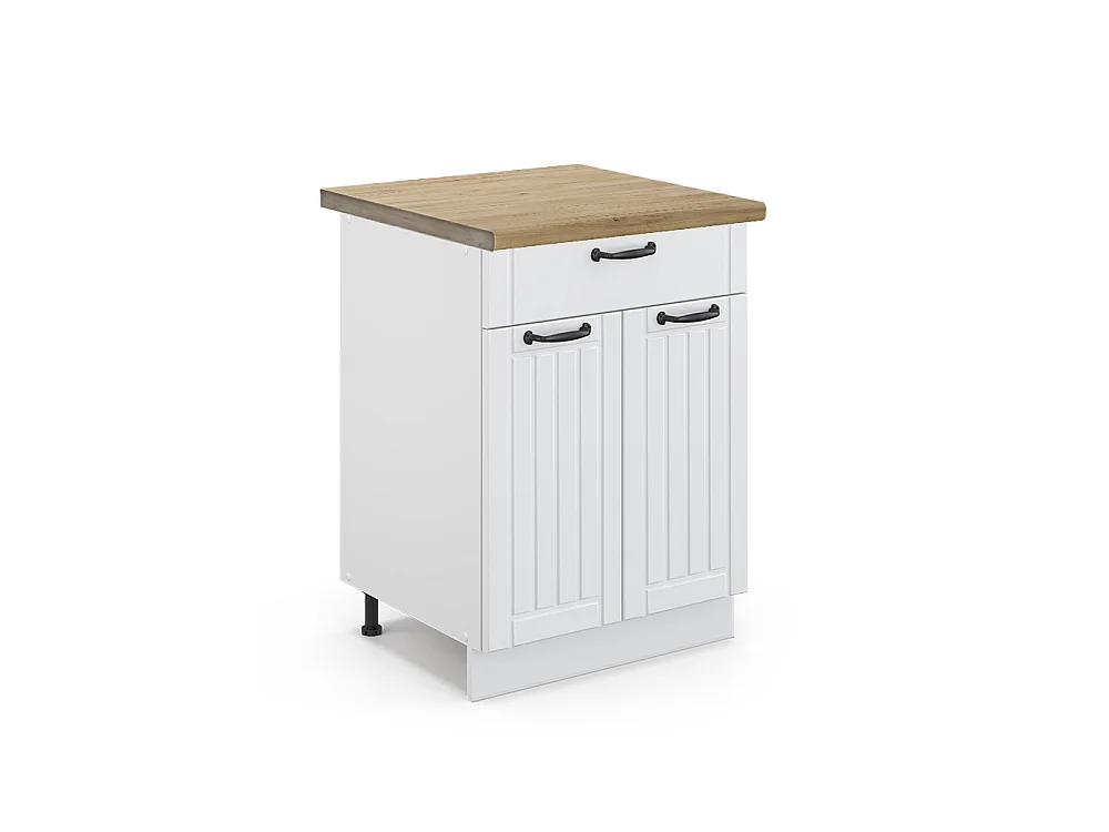 Meuble cuisine blanc campagne 60x60x82 fame-line