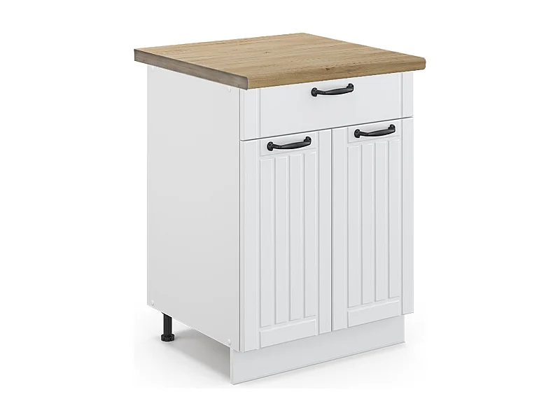 Meuble cuisine blanc campagne 60x60x82 fame-line