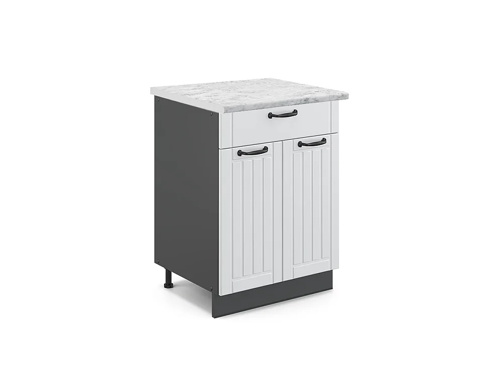 Meuble cuisine blanc campagne 60x60x82 fame-line