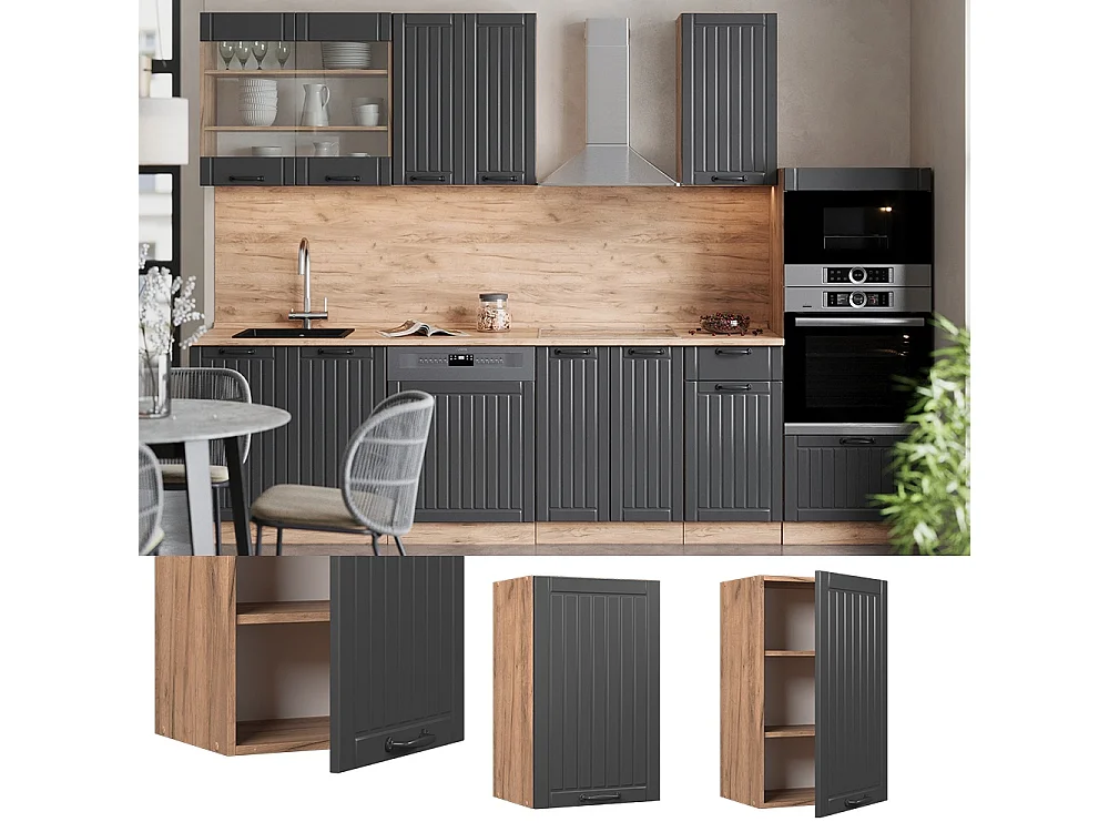Wall cabinet dark grey 45x34.1x72 fame-line