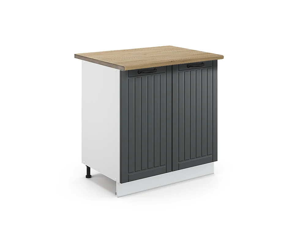 Meuble bas sous-évier anthracite campagne 80x60x82 fame-line