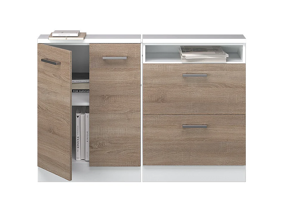 Mobile cucina sottotetto sonoma 120x46x81.6 r-line