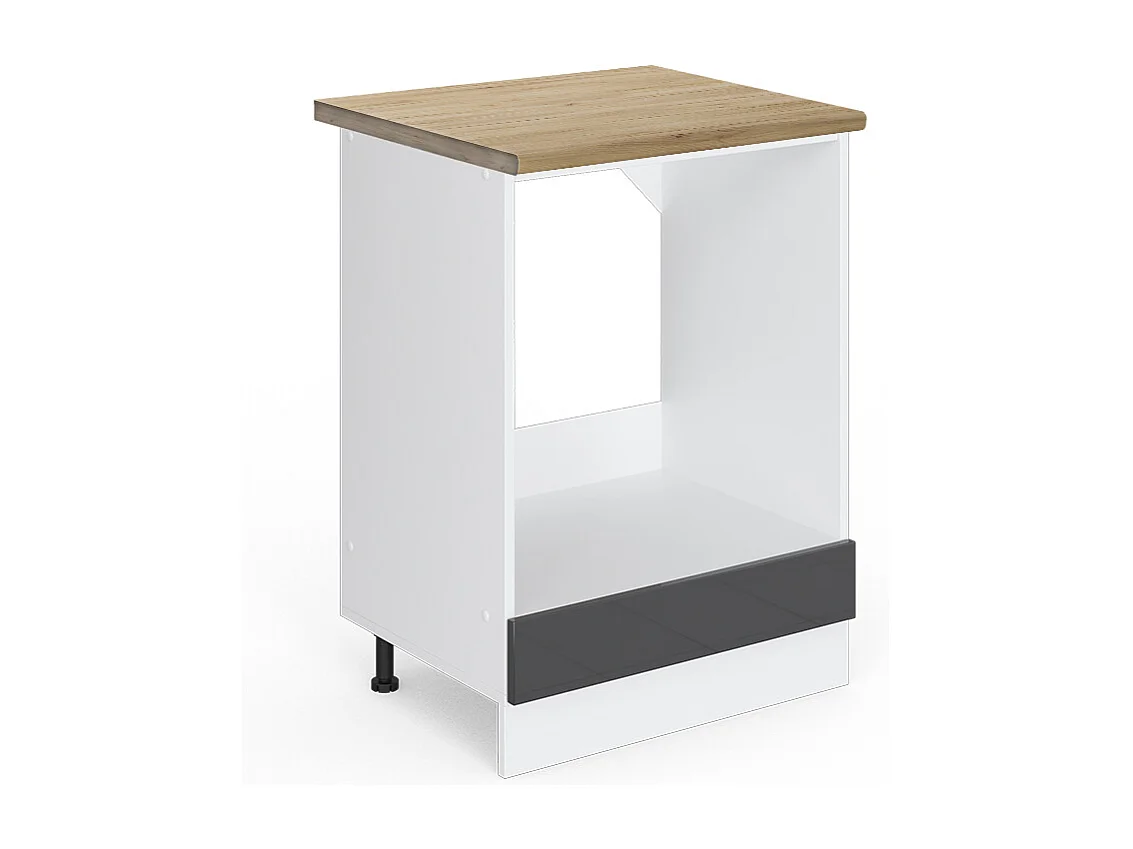 Meuble pour four anthracite haute brillance 60x60x81.6 r-line