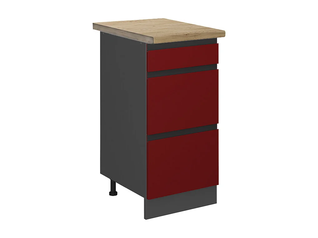 Keukenonderkast rood 40x60x81.6 r-line