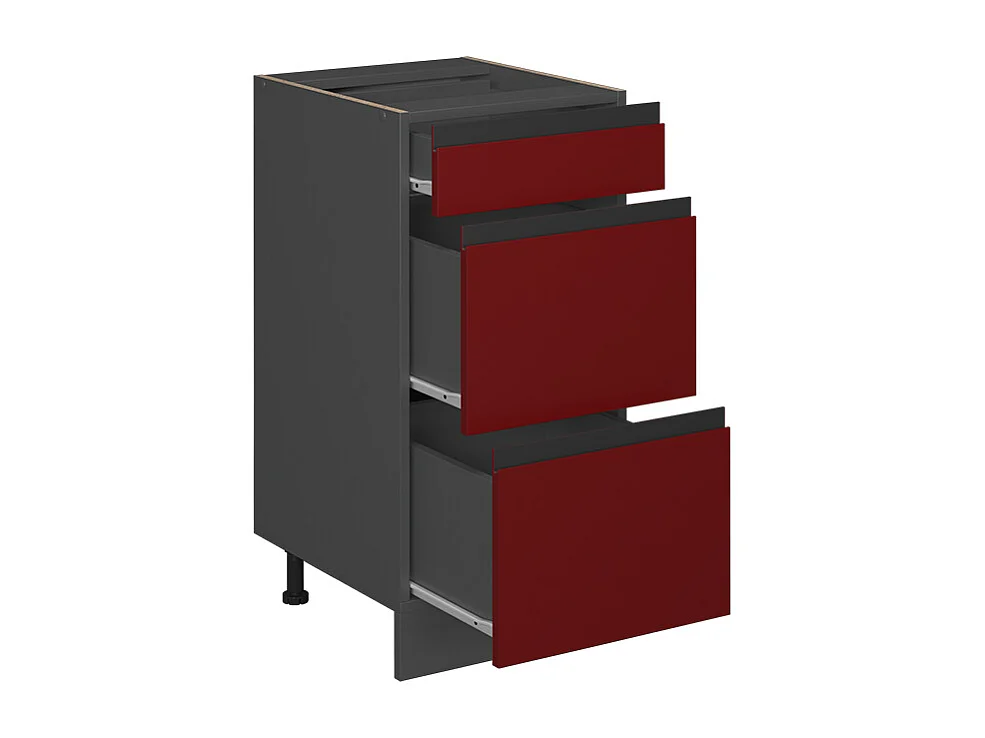 Keukenonderkast rood 40x60x81.6 r-line