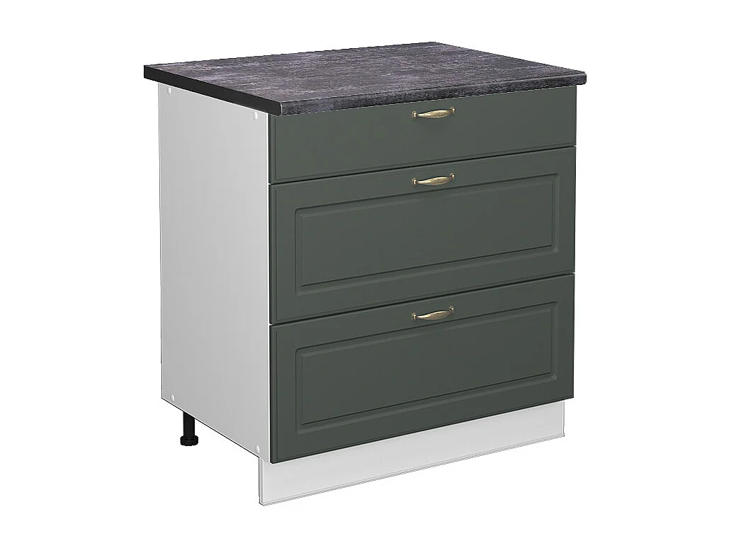 Meuble cuisine vert or campagne 80x60x82 fame-line