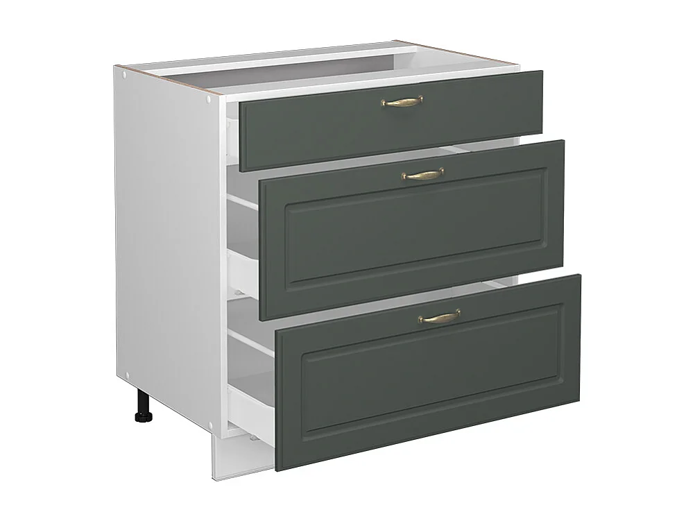 Meuble cuisine vert or campagne 80x60x82 fame-line