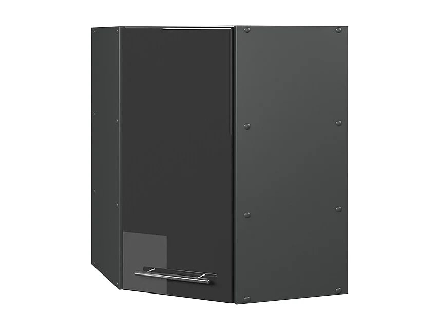 Armario colgante de esquina antracita alto brillo 57x34.1x72 fame-line