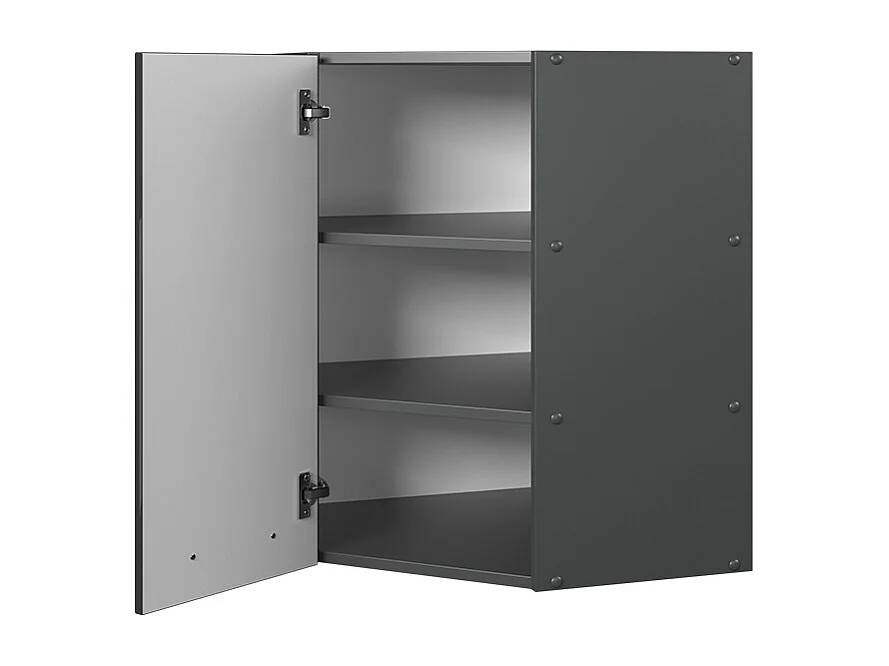 Elément haut de cuisine anthracite haute brillance 57x34.1x72 fame-line