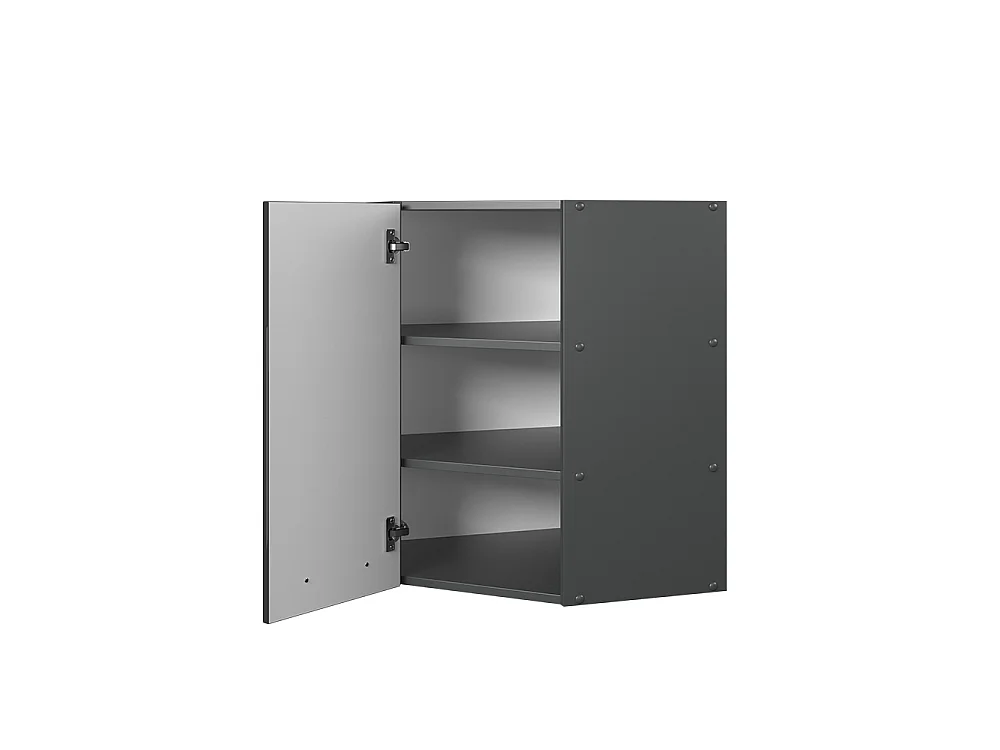 Hörnhängande skåp antracit högblank 57x34.1x72 fame-line