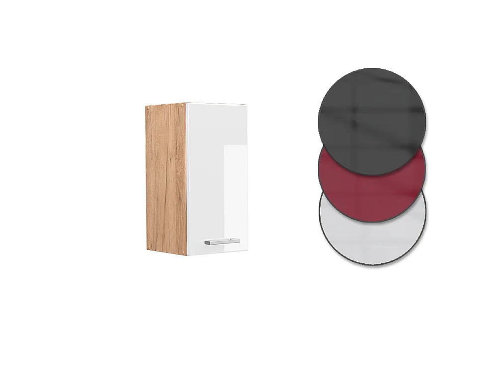 Wall cabinet white high gloss 30x31x60 r-line
