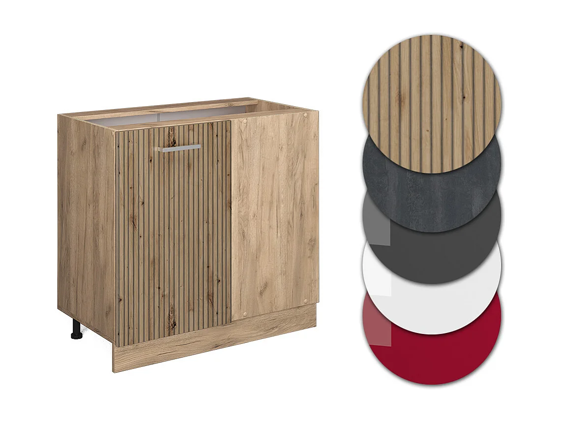 Mobile ad angolo cucina rovere artigianale 86x60x81.6 r-line