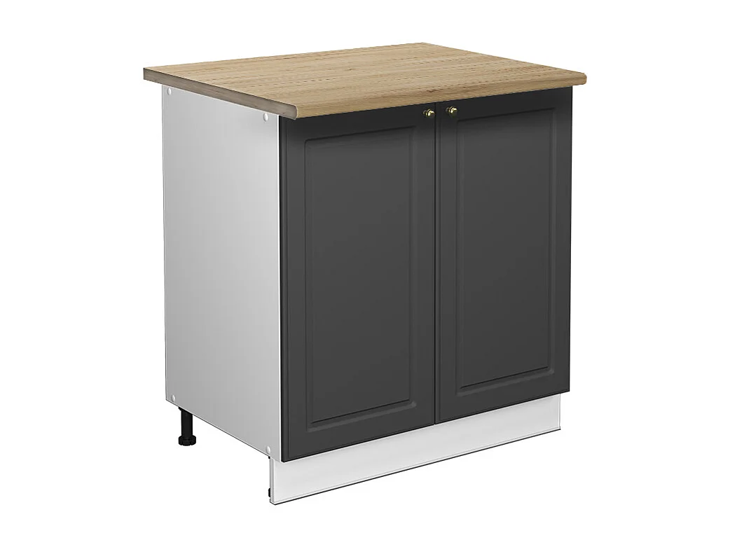 Meuble bas sous-évier anthracite-or 80x60x82 fame-line