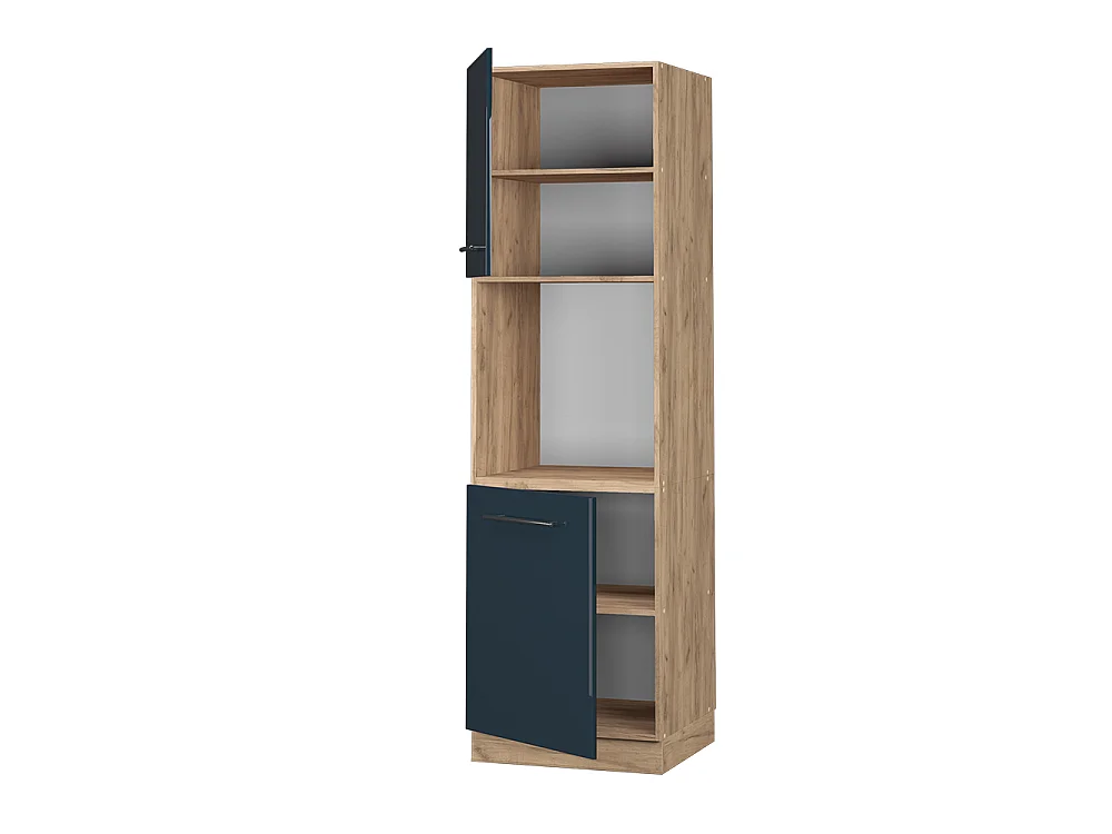 Armario para horno empotrado azul oscuro alto brillo 60x58x206.8 fame-line