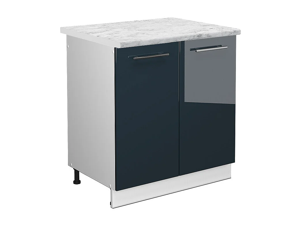 Mobile lavello cucina blu scuro lucido 80x60x82 fame-line