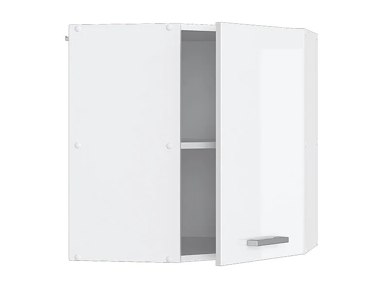 Armario colgante de esquina blanco alto brillo 57x34.1x60 r-line