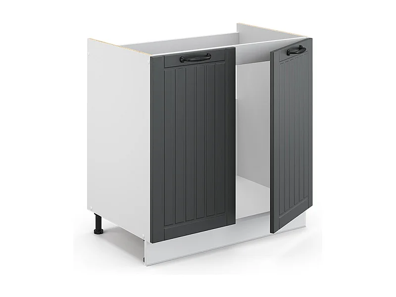 Spülenunterschrank anthrazit landhaus 80x60x82 fame-line