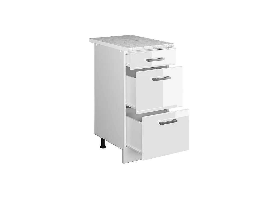 Köksunderskåp vit högblank 40x60x81.6 r-line