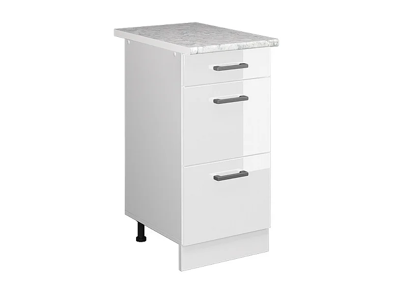 Meuble cuisine blanc haute brillance 40x60x81.6 r-line