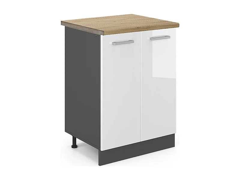 Mueble bajo de cocina blanco alto brillo 60x60x81.6 r-line
