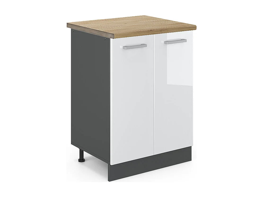 Mueble bajo de cocina blanco alto brillo 60x60x81.6 r-line