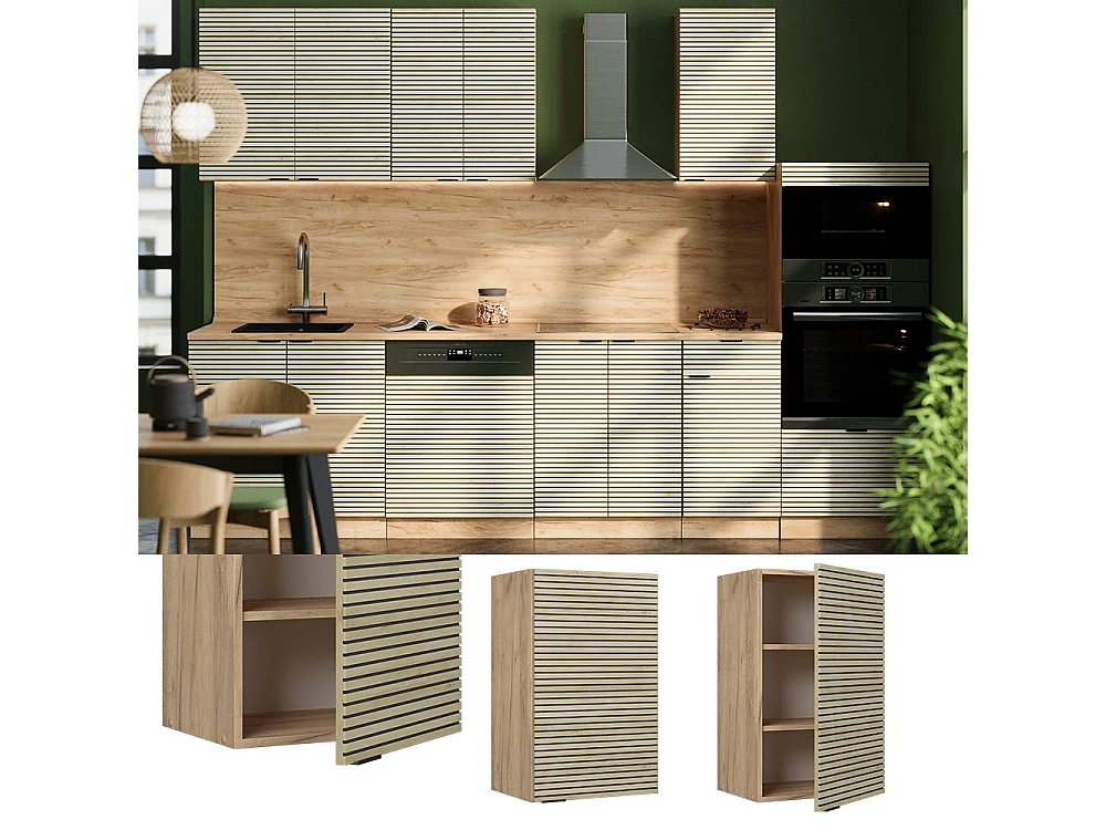 Pensile da cucina pannello in quercia 45x34.1x72 fame-line