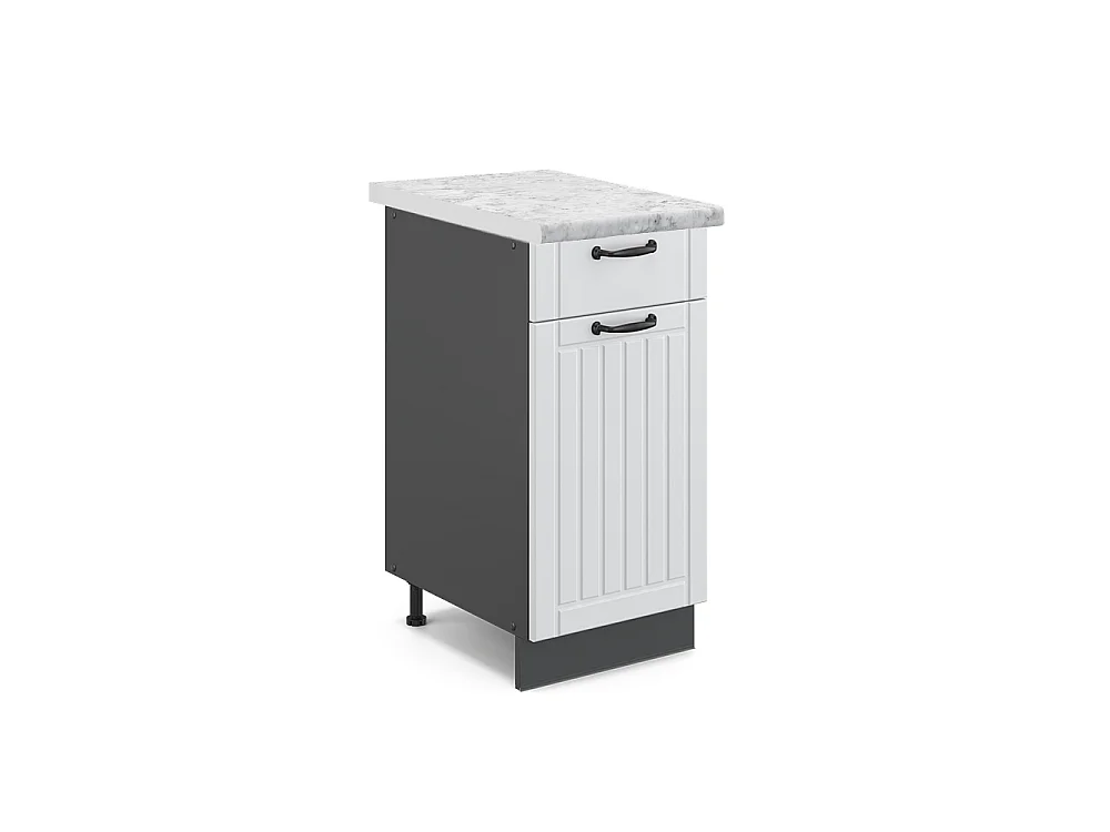 Meuble cuisine blanc campagne 40x60x82 fame-line
