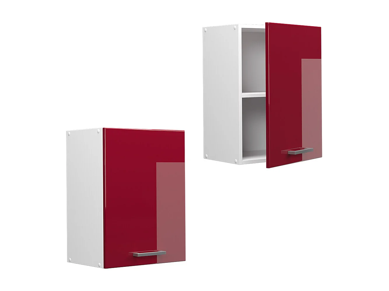 Armario colgante rojo de alto brillo 45x31x60 r-line
