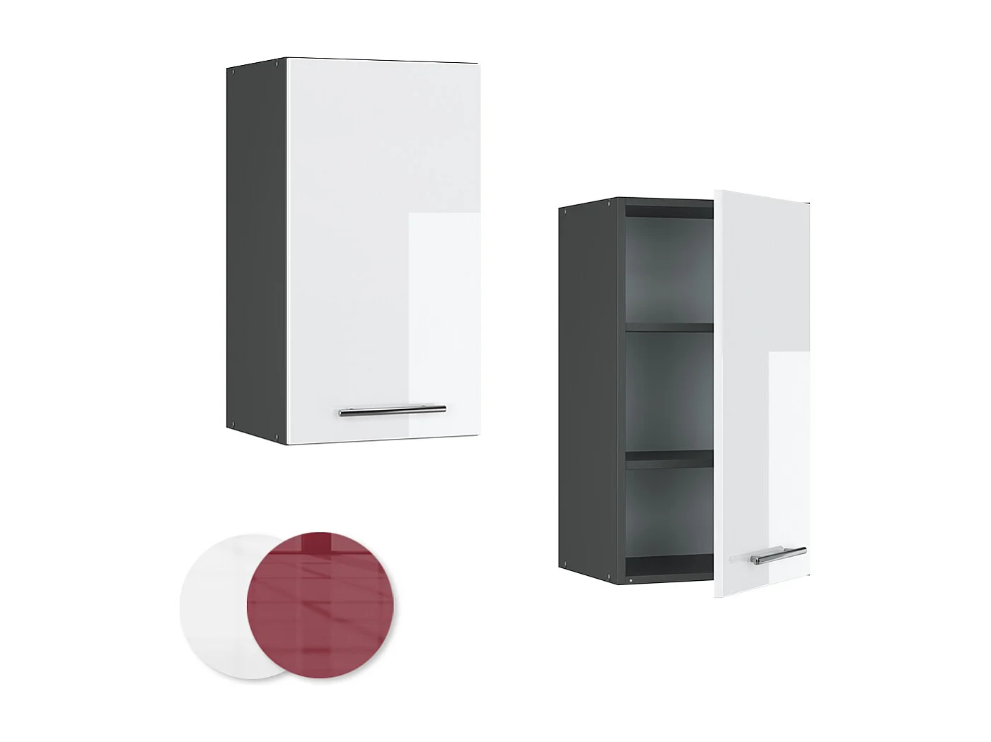 Armario colgante blanco alto brillo 40x34.1x72 fame-line