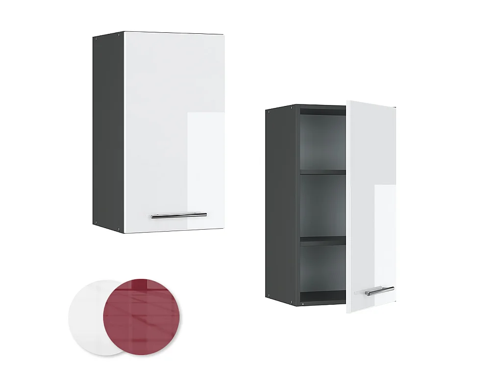 Wall cabinet white high gloss 40x34.1x72 fame-line
