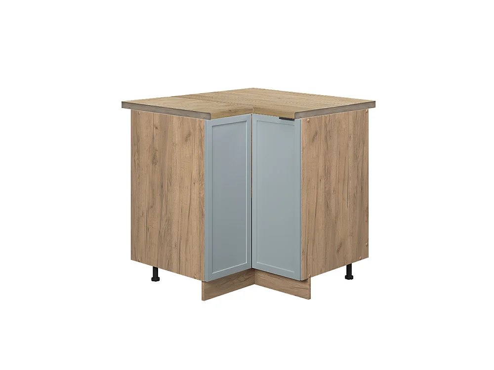 Eckunterschrank hellblau-grau 80.5x60x82 fame-line