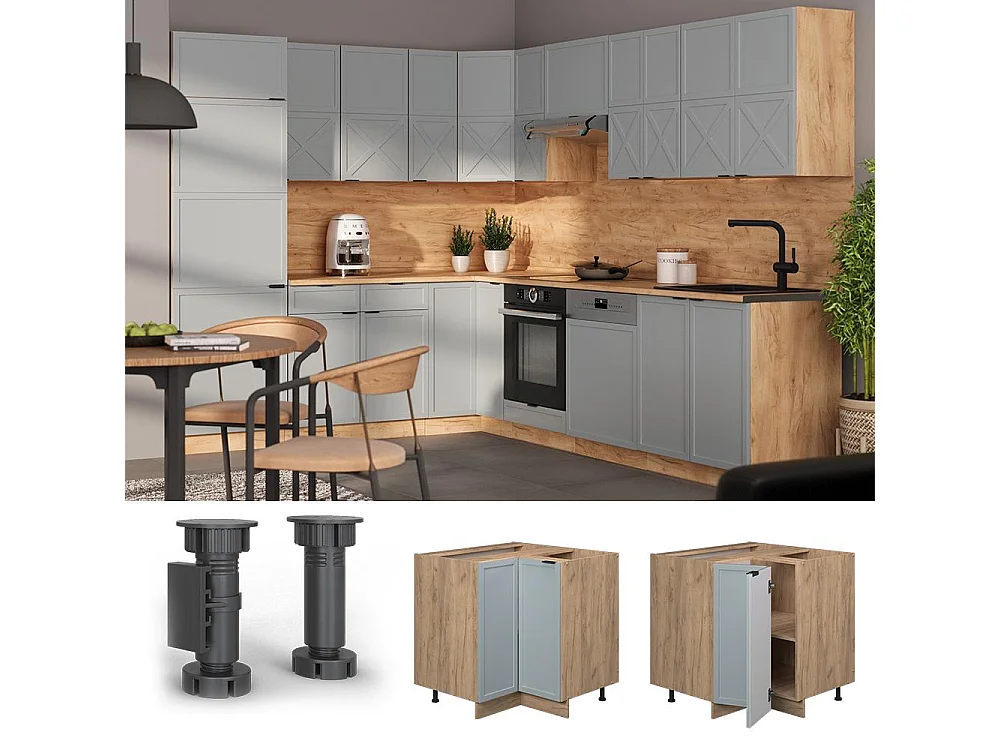 Meuble dangle bleu clair-gris 80.5x60x82 fame-line