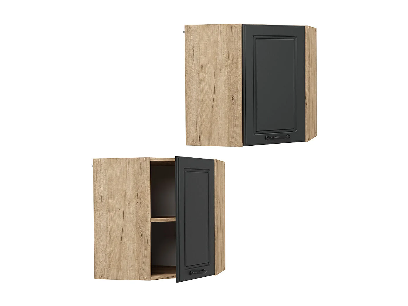 Elément haut de cuisine anthracite campagne 57x34.1x60 r-line