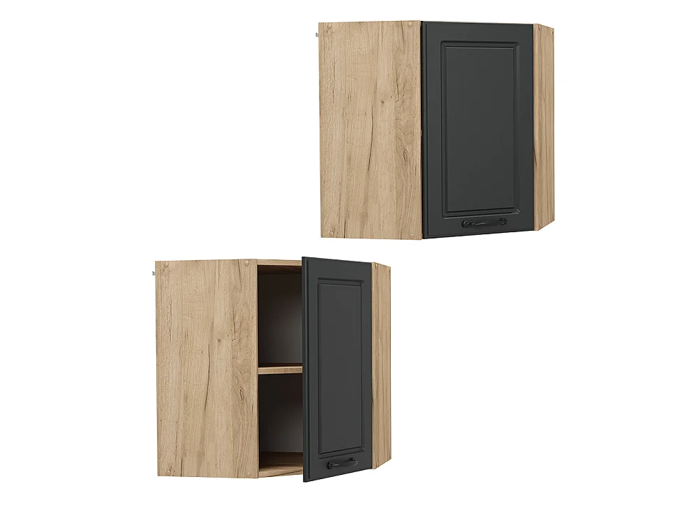 Elément haut de cuisine anthracite campagne 57x34.1x60 r-line