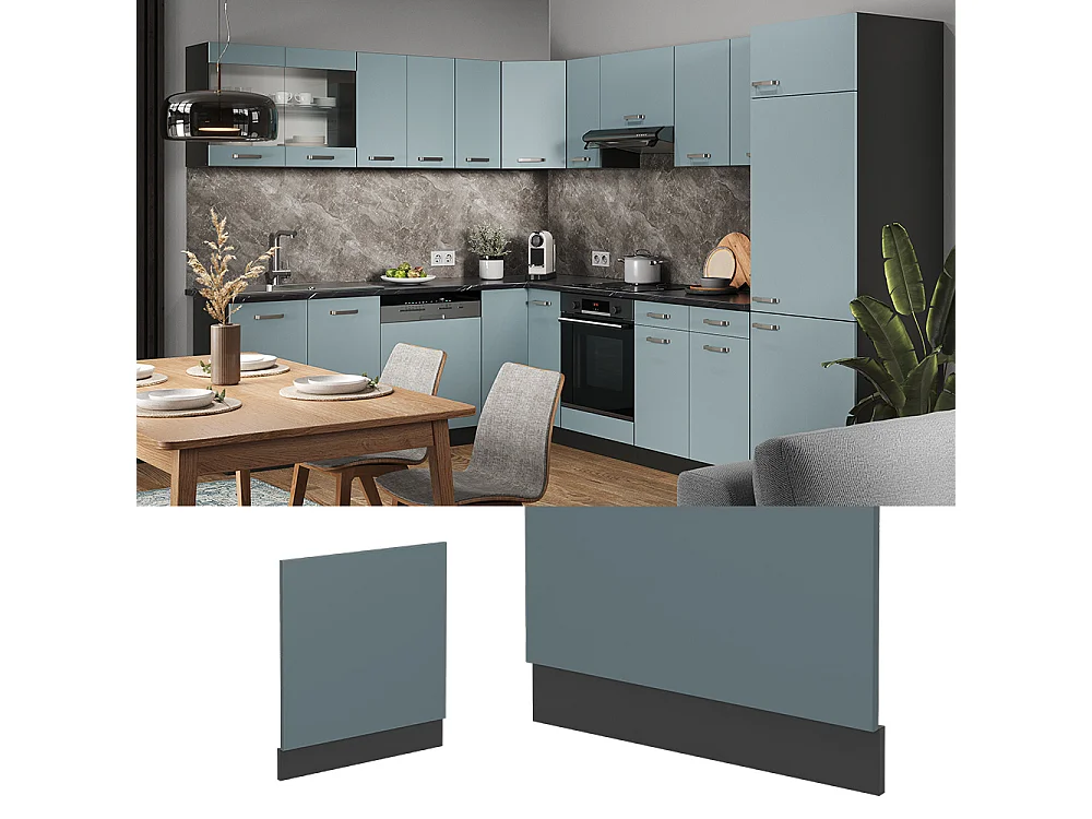 Panel frontal gris azulado 60x1.6x57.2 r-line