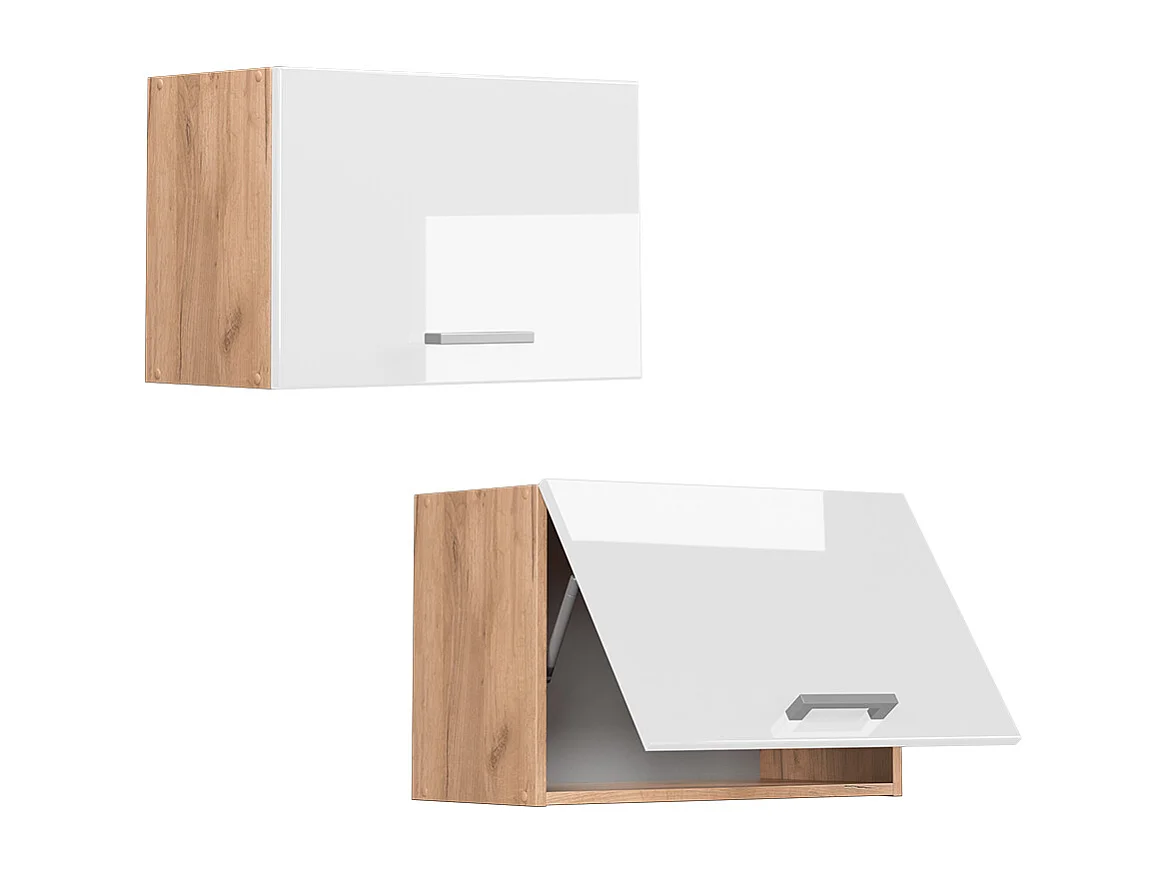 Elément haut de cuisine blanc haute brillance 60x31x40 r-line