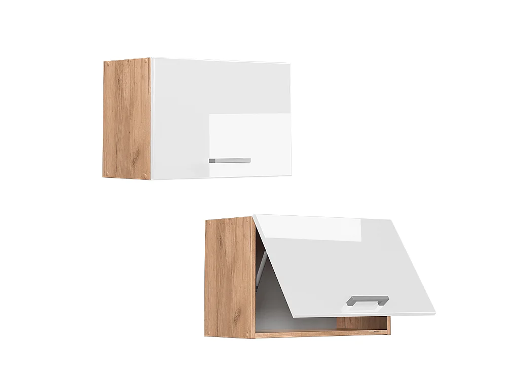 Elément haut de cuisine blanc haute brillance 60x31x40 r-line